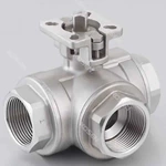 Three Way Threaded Ball Valve