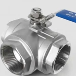 Three Way Threaded Ball Valve