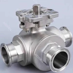 Three Way Threaded Ball Valve