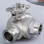 Three Way Threaded Ball Valve